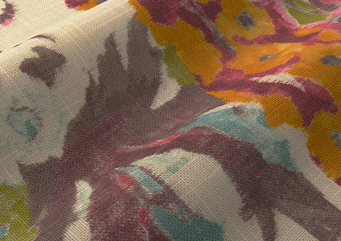 Hollihocks, Burgundy - Made to Measure Curtains - Image 4